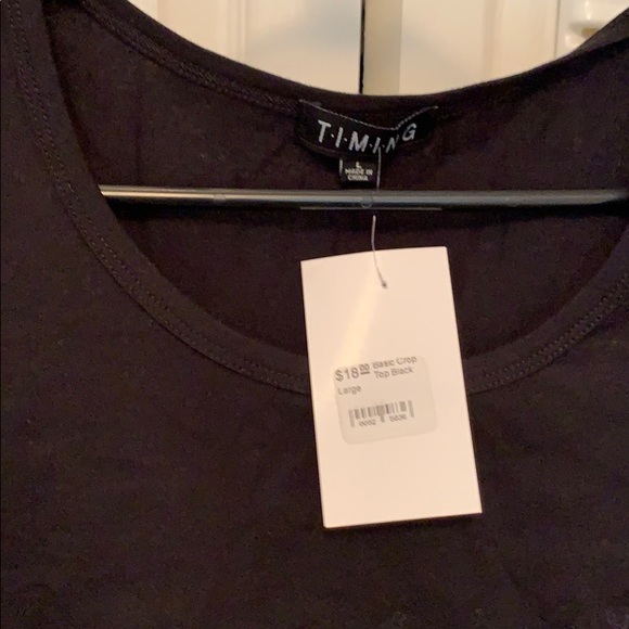 Black Crop Top - Picture 2 of 3